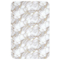 KÚPEĽŇOVÁ PREDLOŽKA Biela - zlatá - mramorová - sivá 60x90 cm - biela, textil/plast (60/90cm) - OnlyWow