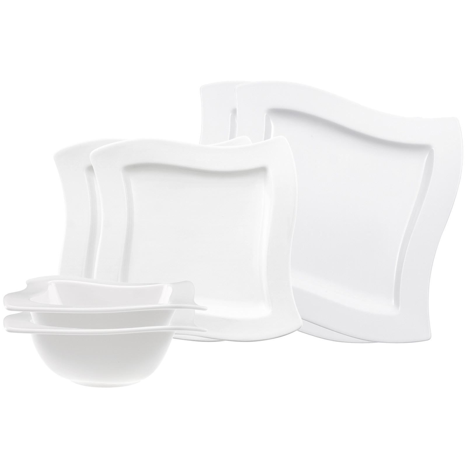 BASIC-SET NewWave weiß 6er Set - Weiß, Keramik (1/1/1cm) - Villeroy & Boch
