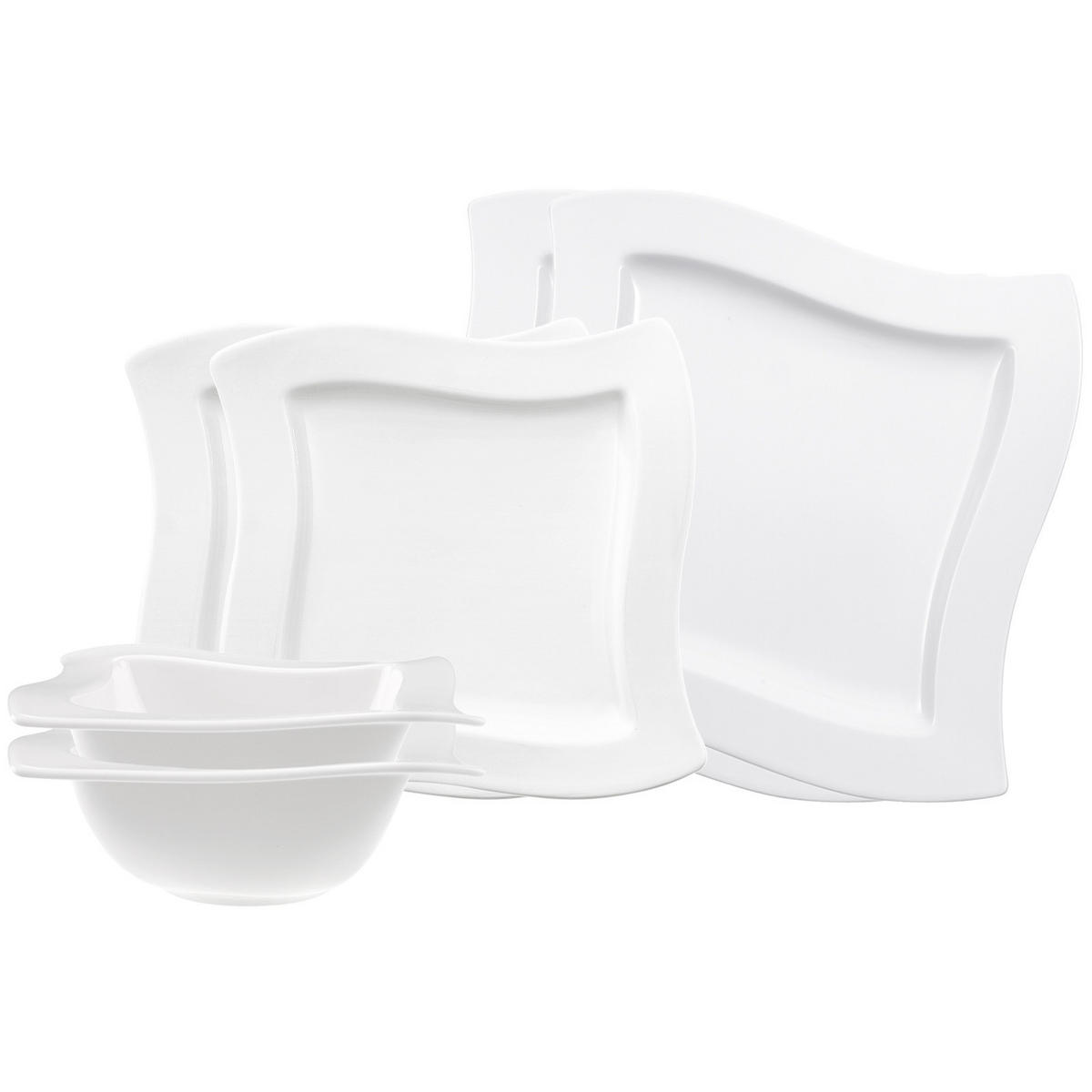 BASIC-SET NewWave weiß 6er Set - Weiß, Keramik (1/1/1cm) - Villeroy & Boch