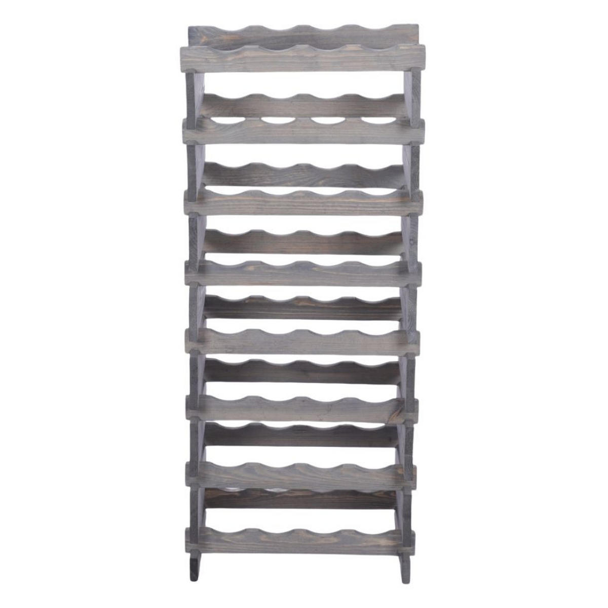 WEINREGAL VINOTECA FLEX PRO HxBxT 107x46x28cm 32 Flaschen auf 8 Ebenen Grau - Grau, Holz (46/107/28cm) - PROREGAL