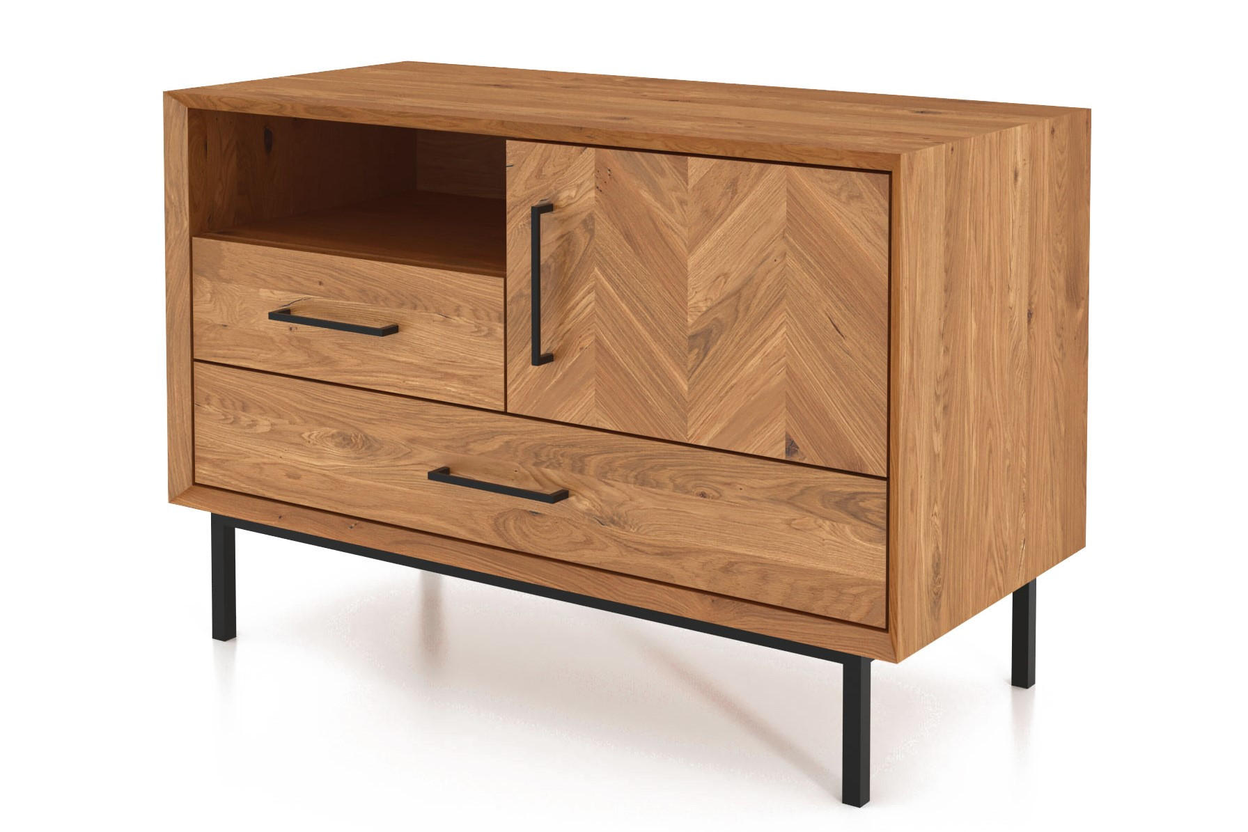 KOMMODE LEON Wildeiche - Wildeiche, Holz (97/65/45cm) - byoak