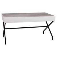 TISCH aus Metall und Holz, 160x80cm - Weiß, Holz (80/160/80cm) - Wanderlust