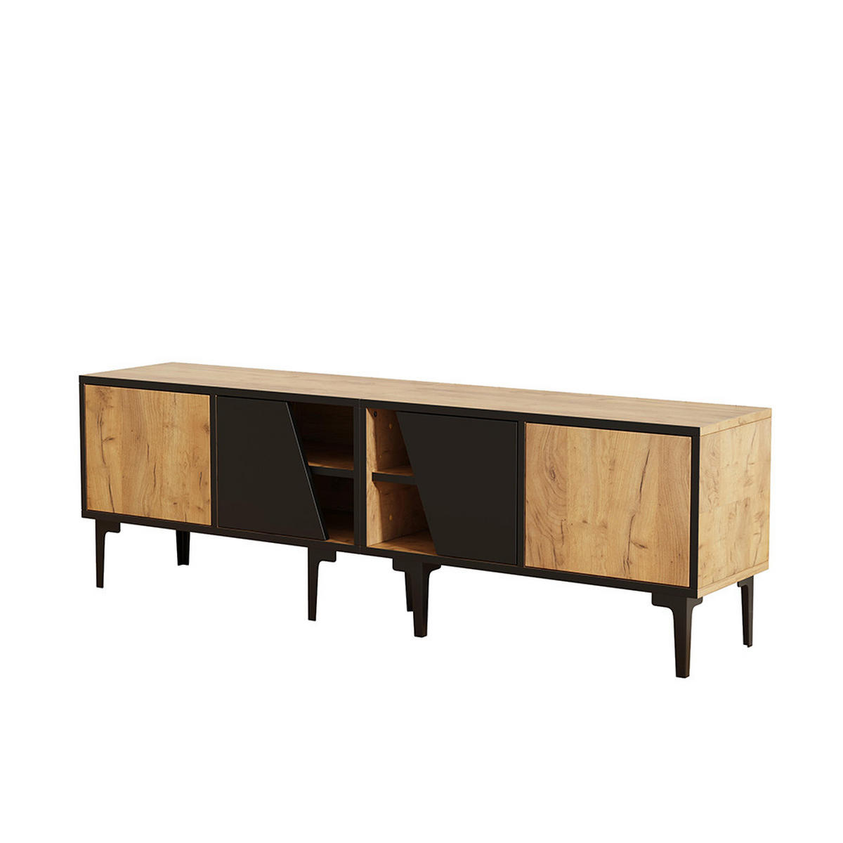 LOWBOARD in 160 x 36.5 x 45 cm, Naturholzfarbe - Naturfarben, Holzwerkstoff (160/45/36.5cm) - KOMHTOM