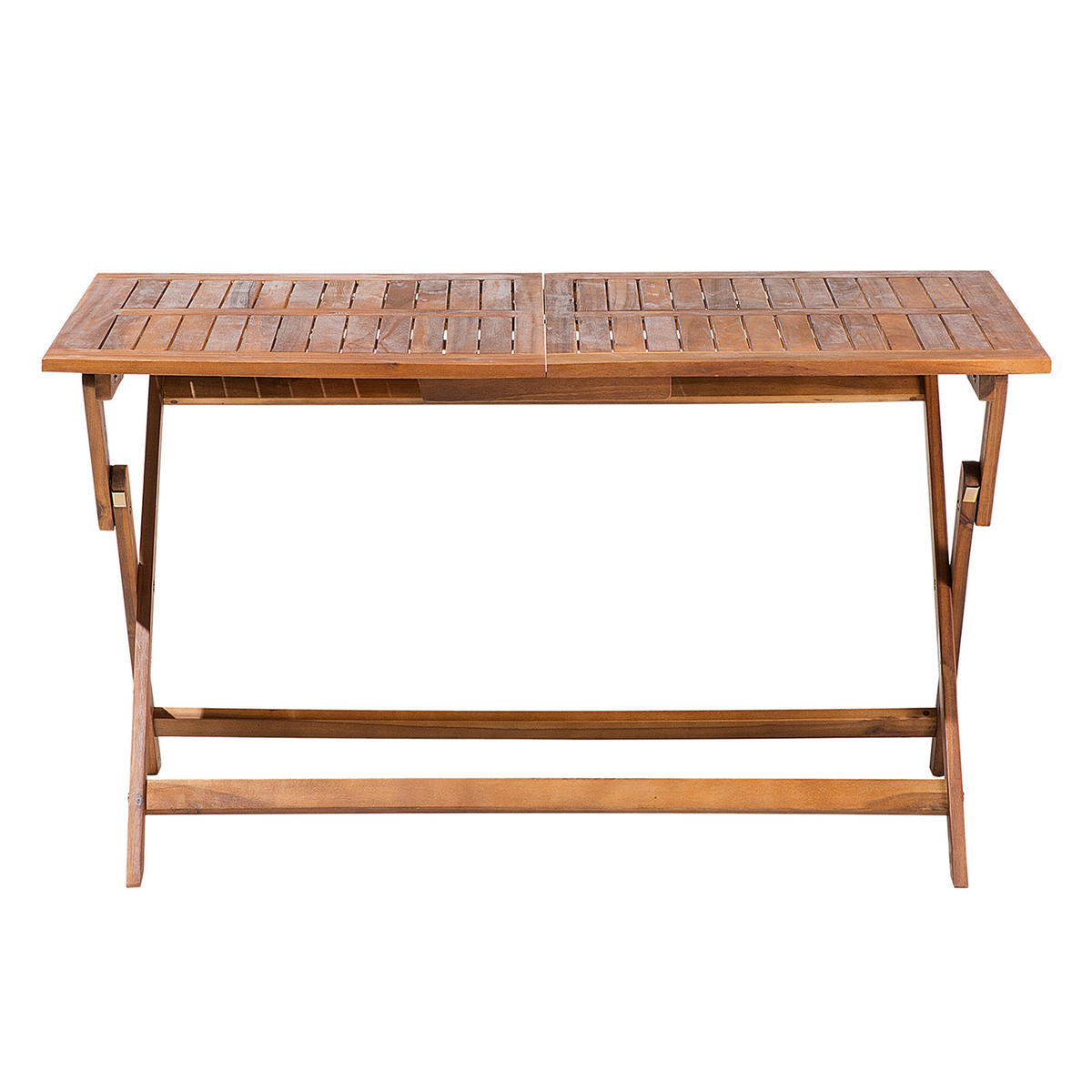 GARTENTISCH 140/75 cm Massivholz Dunkler Holzfarbton Cento - Dunkelbraun, Holz (140/74/75cm) - Beliani