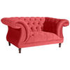 CHESTERFIELD Sessel Kaylin Samtvelours rot - Rot, Kunststoff (100/80/167cm) - 58aufmkessel