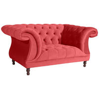 CHESTERFIELD Sessel Kaylin Samtvelours rot - Rot, Kunststoff (100/80/167cm) - 58aufmkessel