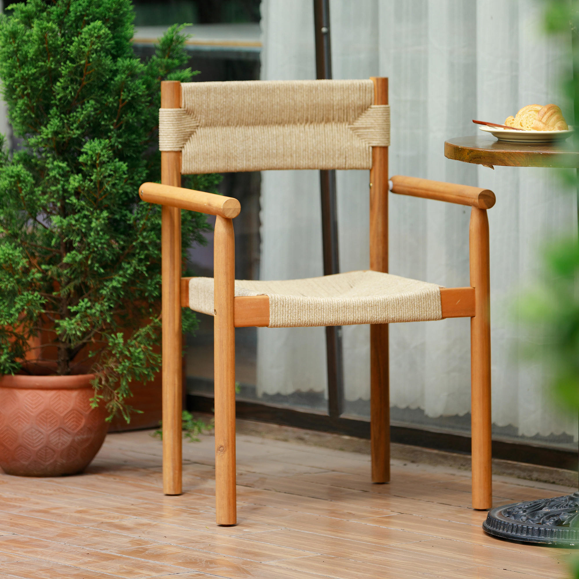 GARTENSTUHL 2er-Set Holz Braun - Braun, Holz (50/87/59cm) - Nordlys