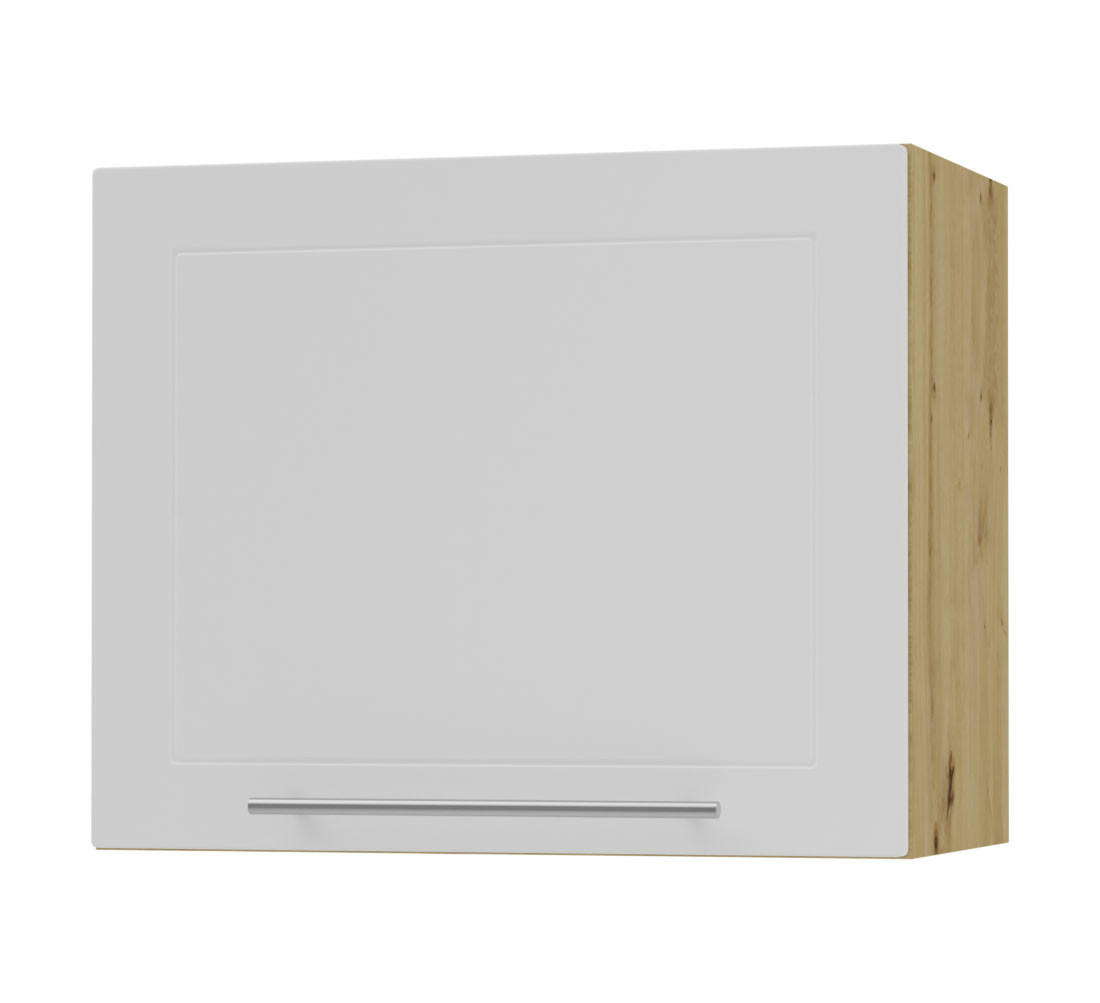 Feldmann-Wohnen Klapphängeschrank Weiß, Eiche Artisan 60x50x32.5 cm