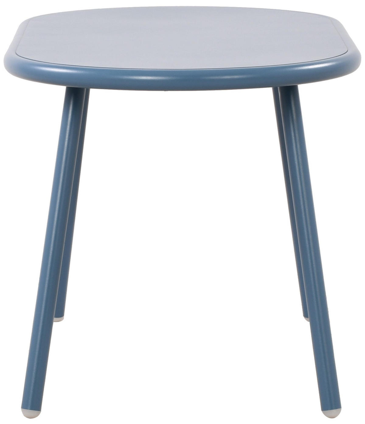 COUCHTISCH oval 80/45/45 cm Kunststoff blau - Blau, Kunststoff/Metall (45/80/45cm) - CLP