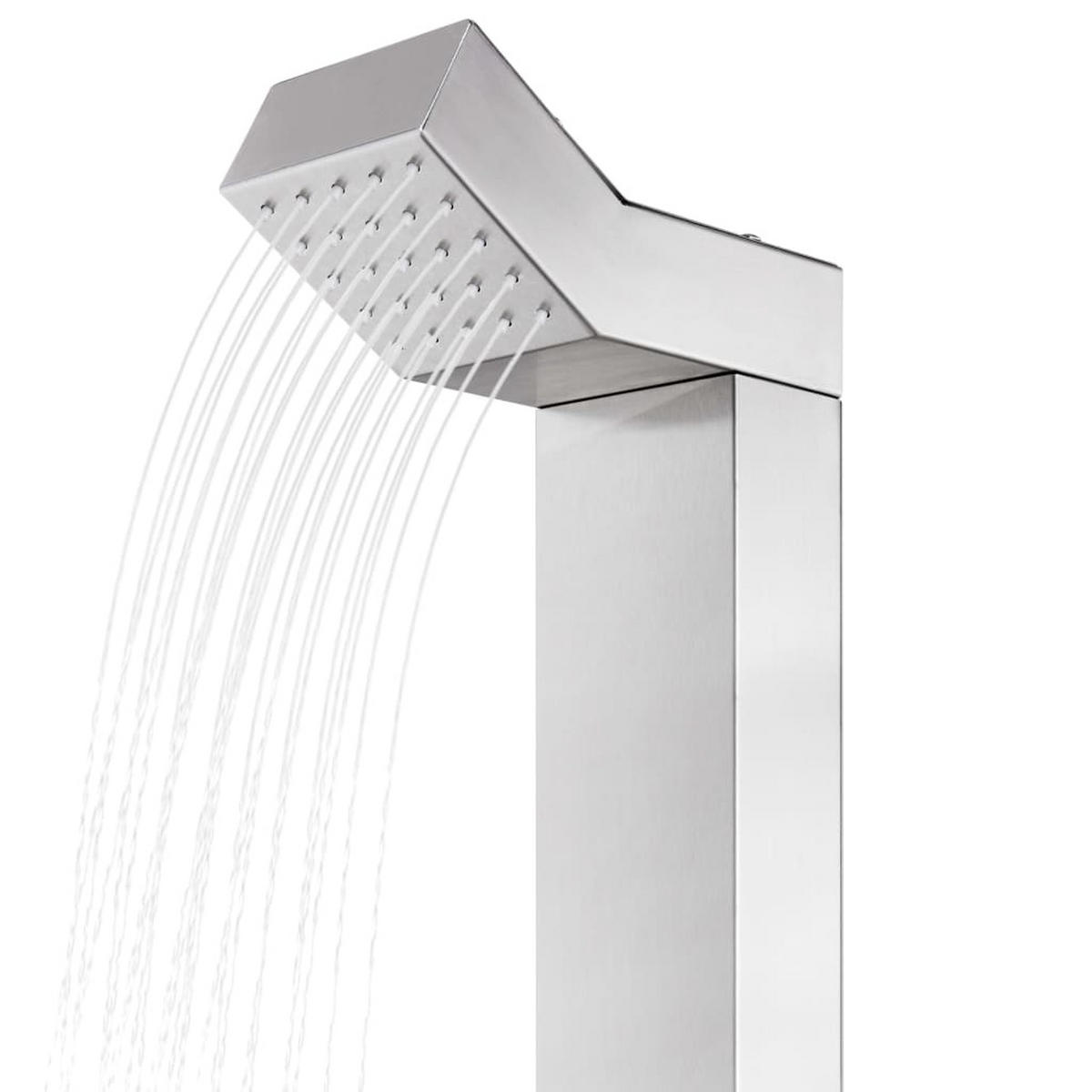 GARTENDUSCHE 220 Cm Edelstahl - Silberfarben, Metall (20/220/12cm) - vidaXL