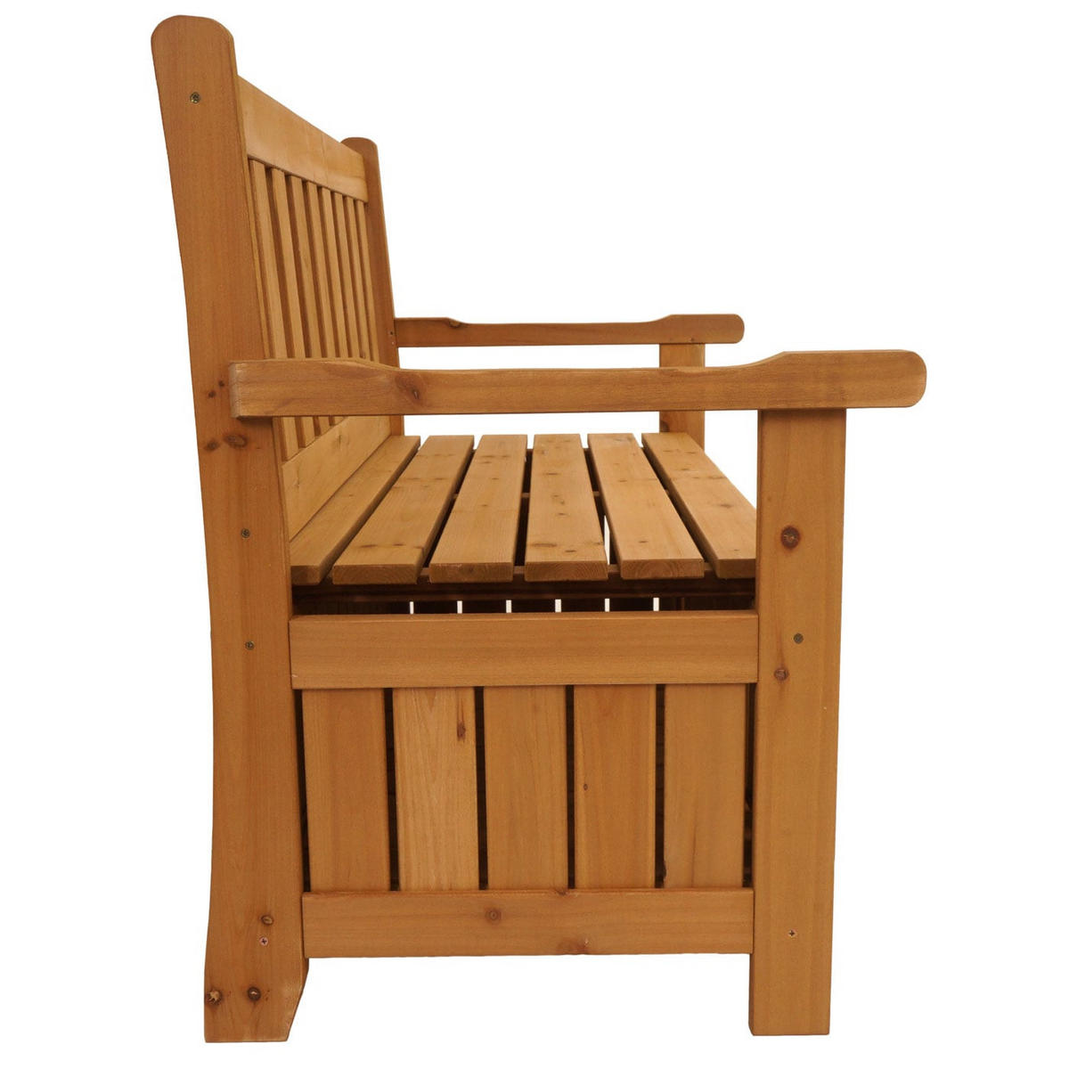 GARTENBANK mit Stauraum 85x114x58cm Braun - Braun, Holz (114/85/58cm) - PROREGAL