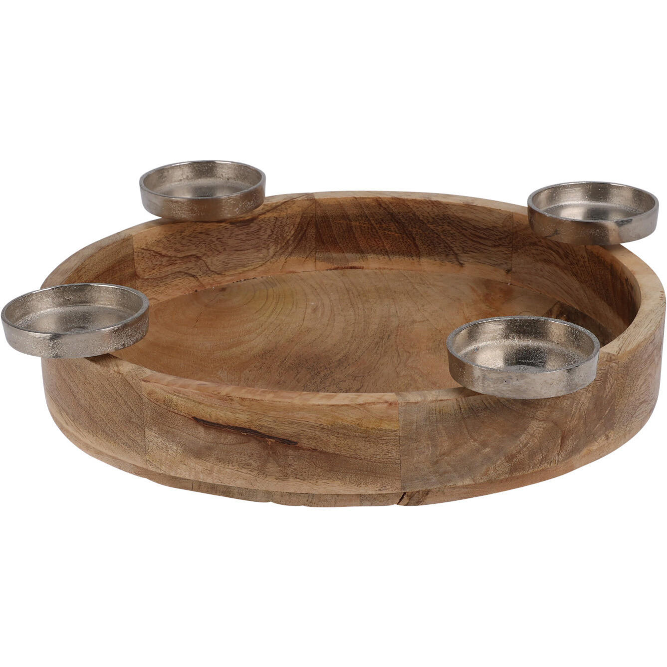 KERZENHALTER Mangoholz H. 40 cm - Braun, Holz (42.5/7.5/42.5cm) - Home Styling Collection