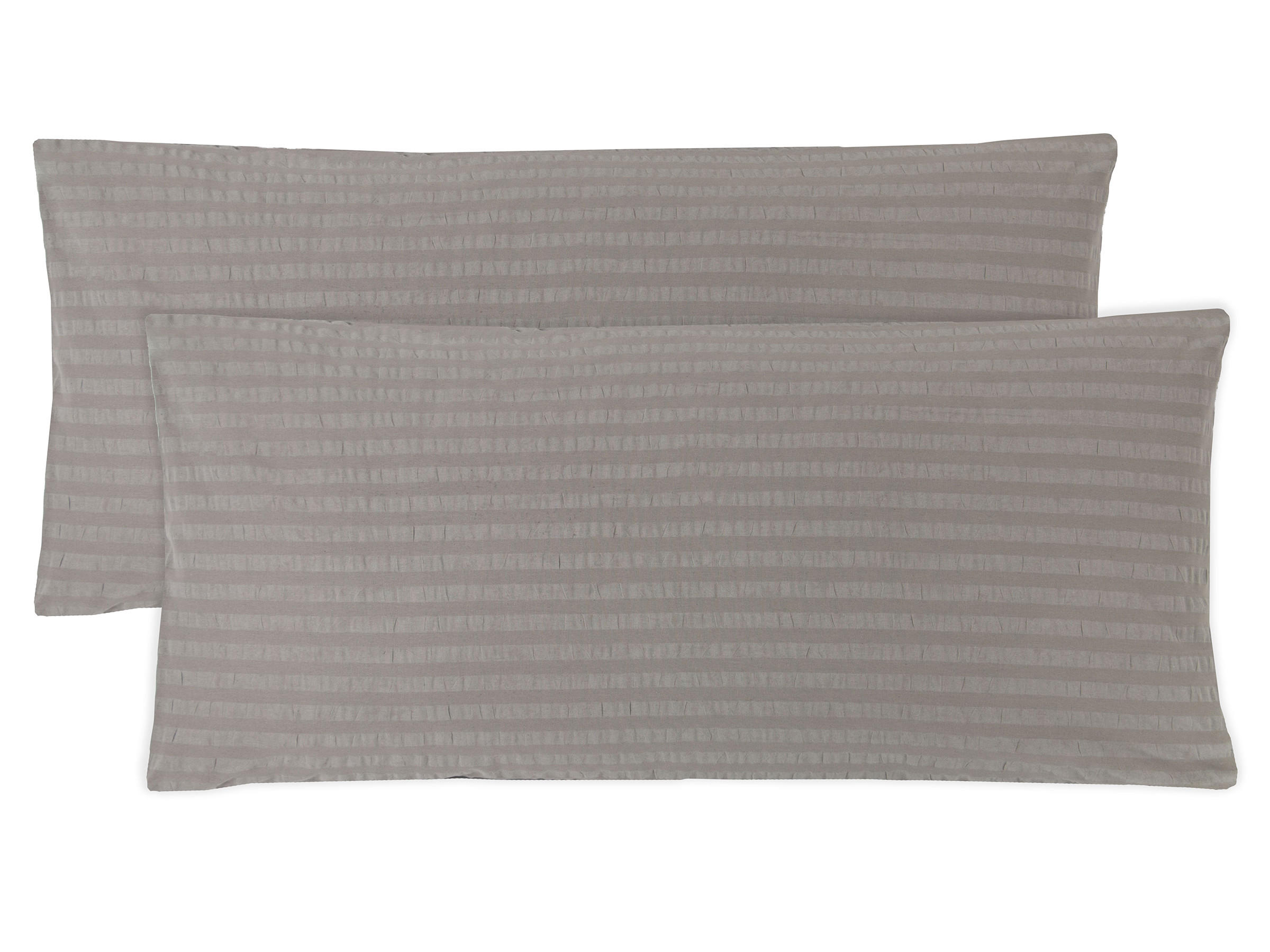 KISSENBEZUG, 2er-Set, 40x80 cm, 100% Baumwolle, Grau - Grau, Textil (40/80cm) - Zollner