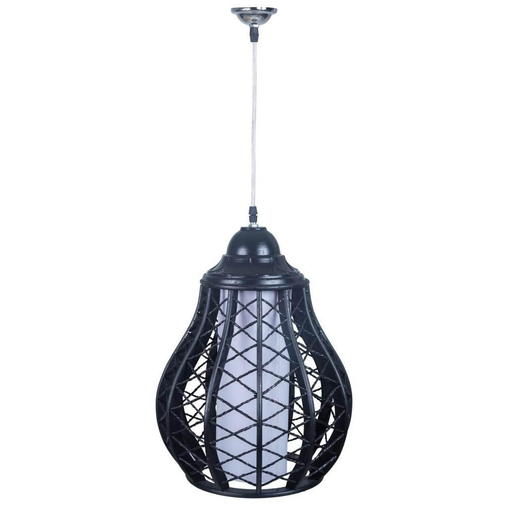 LAMPE, schwarz, 31x41cm - Schwarz, Naturmaterialien (30.5/30.5/40.6cm) - Wanderlust