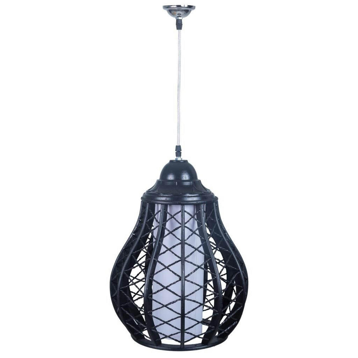 LAMPE, schwarz, 31x41cm - Schwarz, Naturmaterialien (30.5/30.5/40.6cm) - Wanderlust