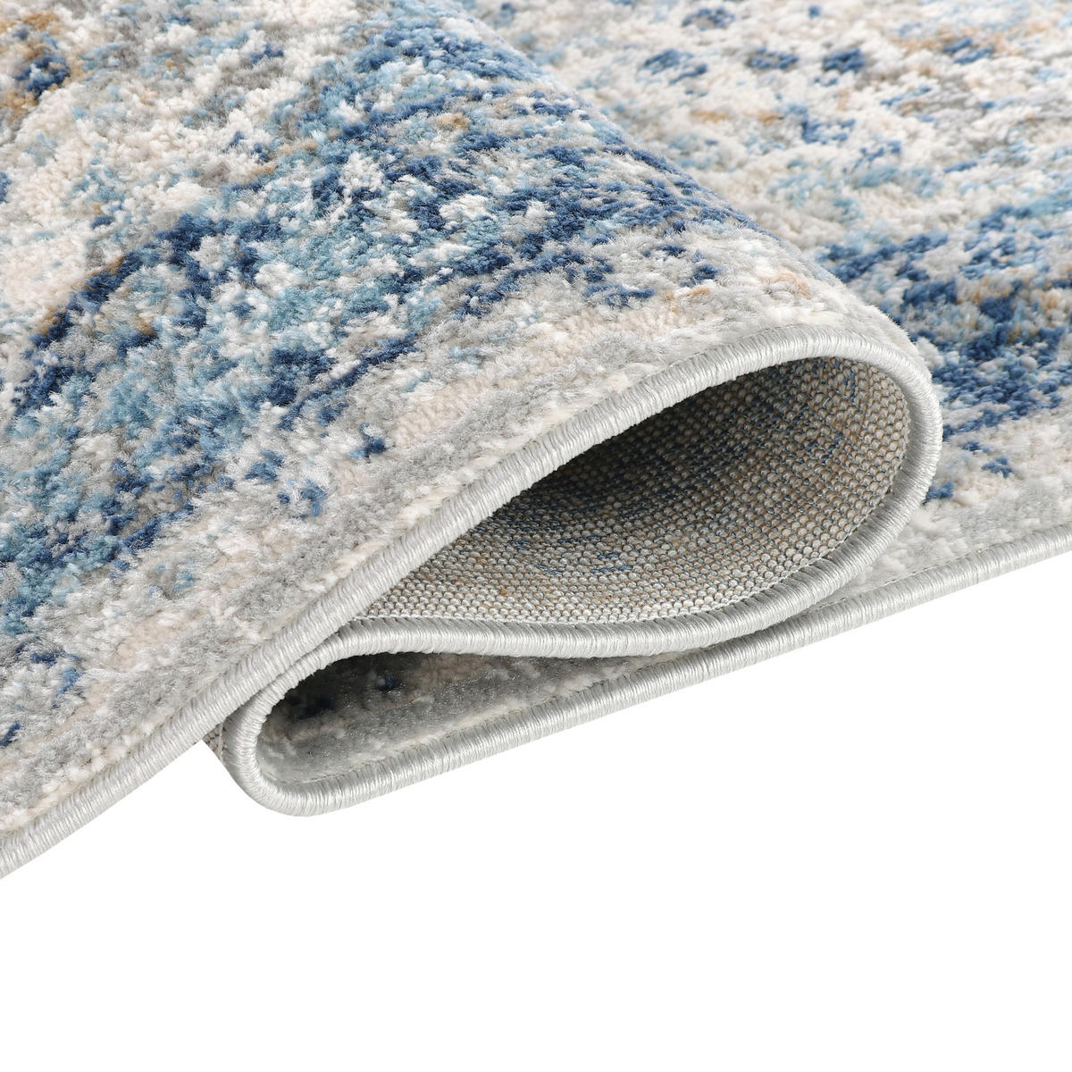 TEPPICHLÄUFER VALLEY hellblau vintage 120/200 cm - Hellblau, Textil (120/200cm) - Tapiso