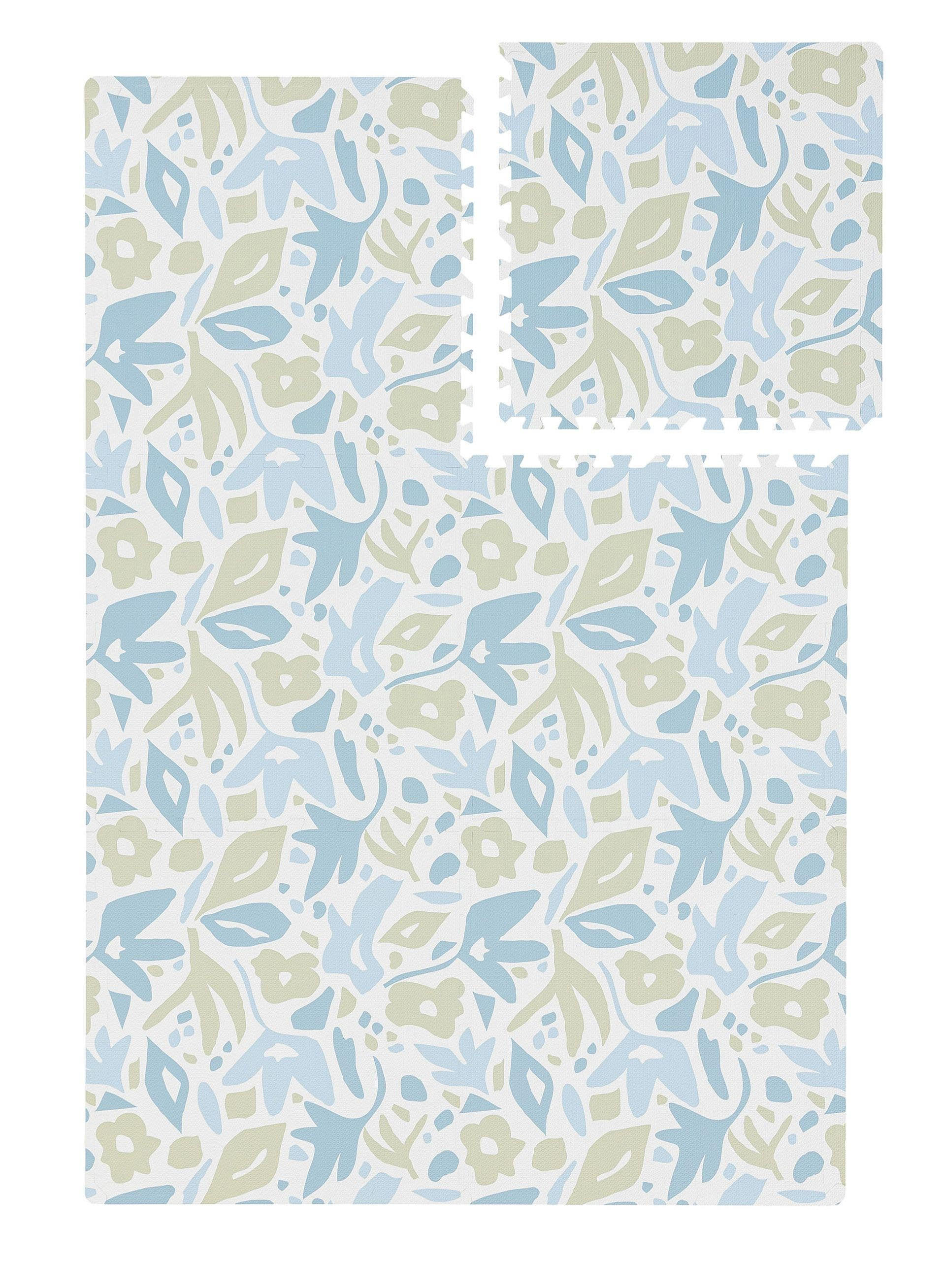 SPIELMATTE Flora Blau 120x180 cm - Blau, Textil (120/180cm) - Lytte