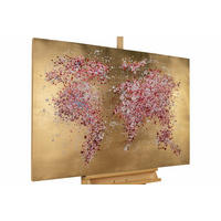 ÖLGEMÄLDE 120/80 cm - Pink/Goldfarben, Holz/Textil (1.96/80cm) - KUNSTLOFT