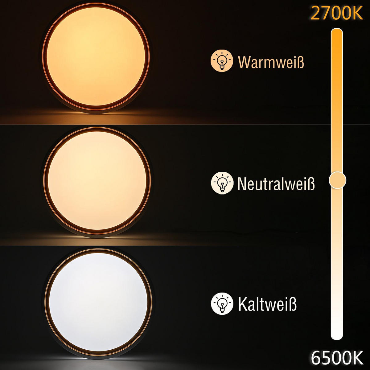 LED-DECKENLEUCHTE Artemis 30/30/6cm - Weiß, Metall (30/30/30cm) - ZMH