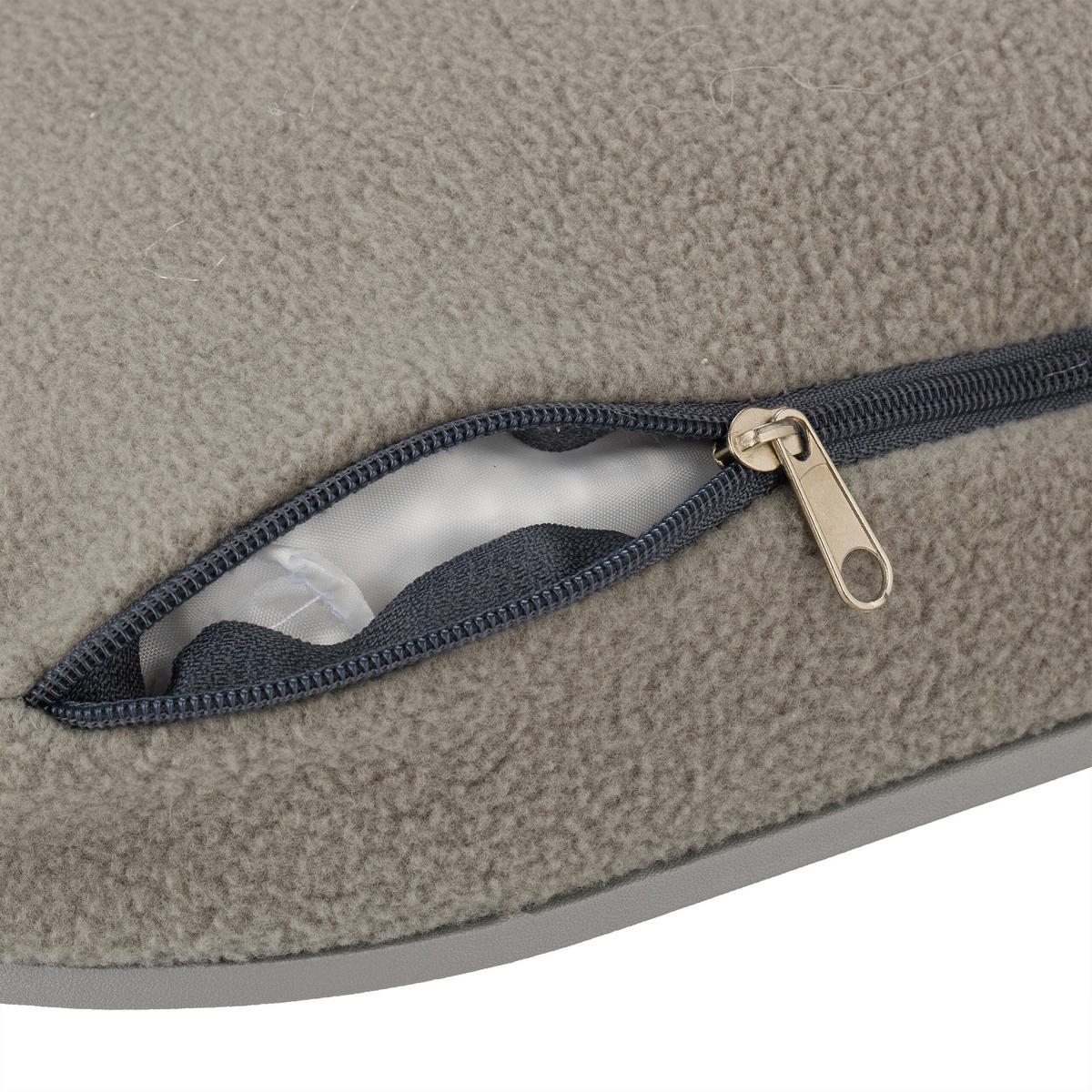LAPTOPKISSEN Grau LED Licht Getränkehalter - Grau, Holzwerkstoff/Kunststoff (34/44/5cm) - Relaxdays