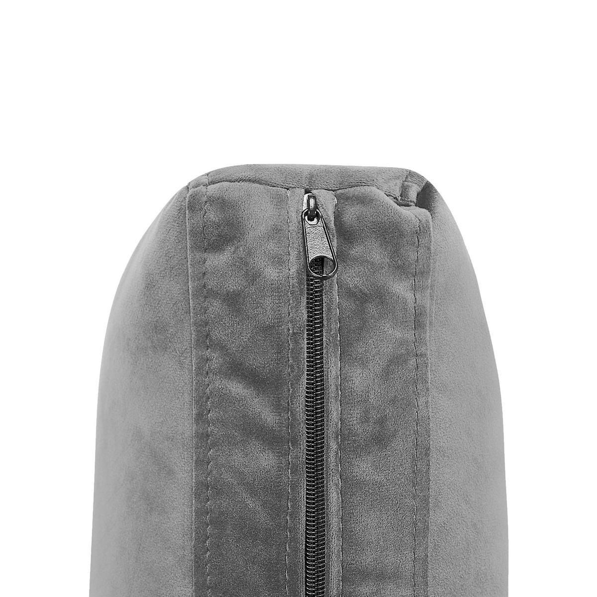 OTTOMANE Evja 85/85/48 cm - Grau, Textil (85/48/85cm) - Beliani