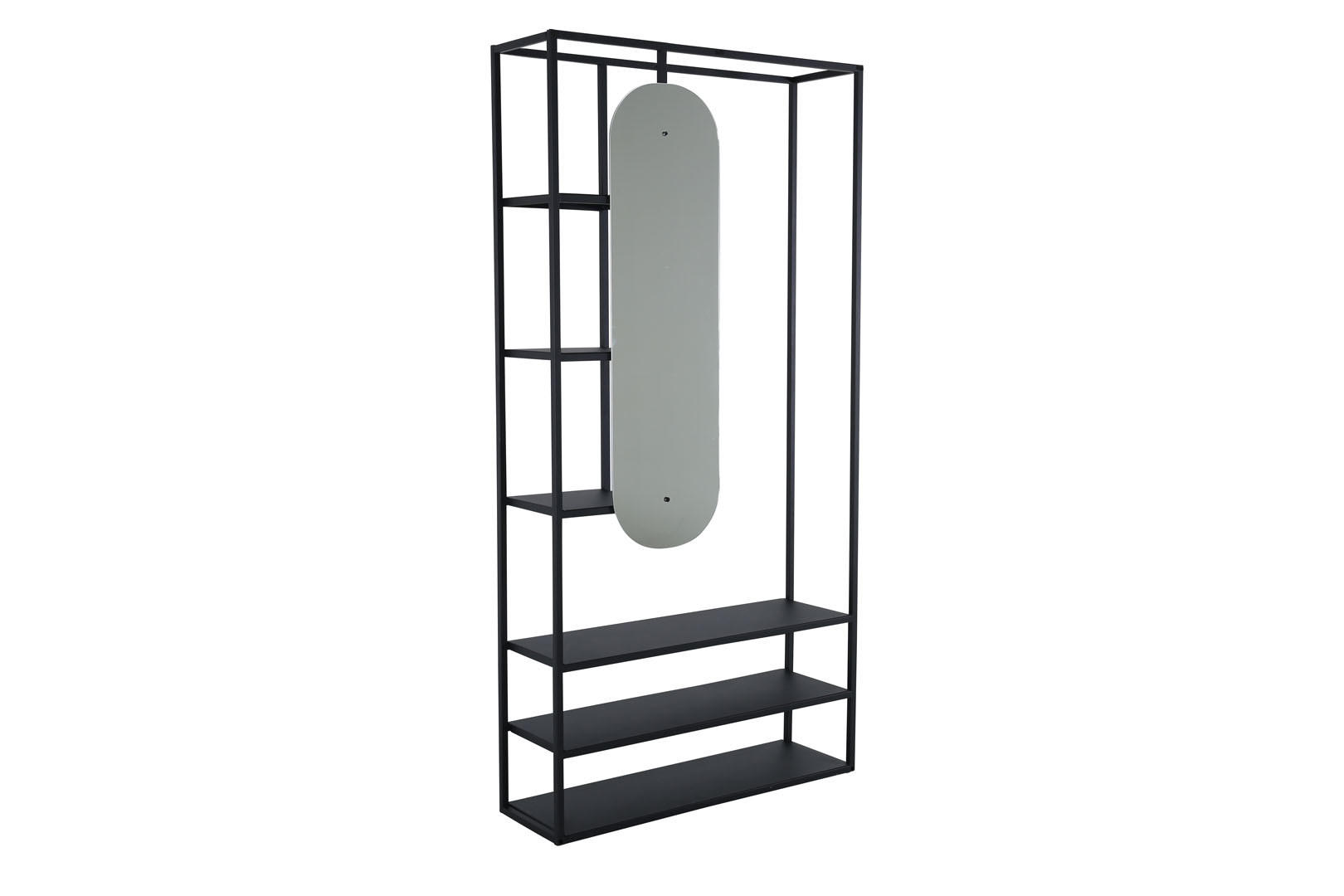 GARDEROBE Schwarz - Schwarz, Holzwerkstoff (100/200/30cm) - ebuy24