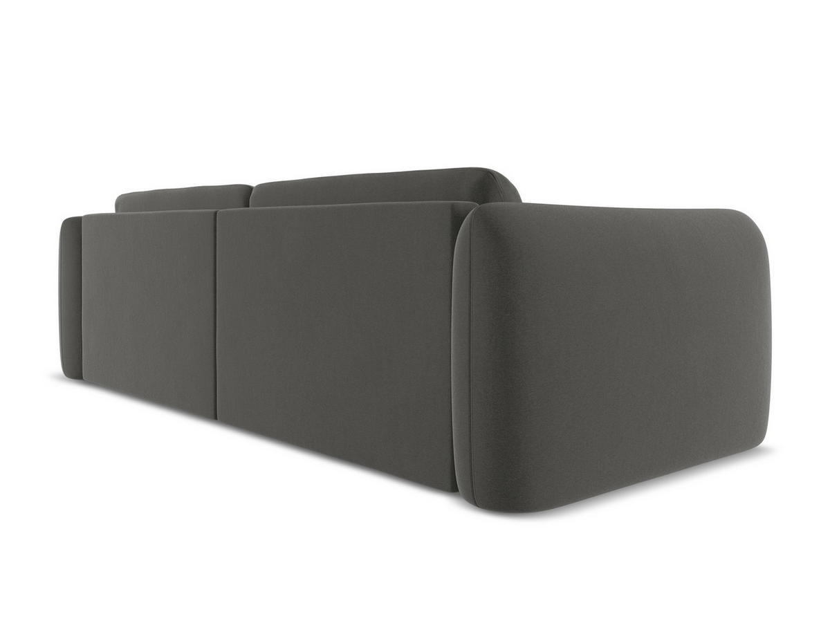 ECKSOFA mit Schlaffunktion Samt Stoff Creme - Perlmutt/Creme, Holz/Textil (236/162cm) - Makamii