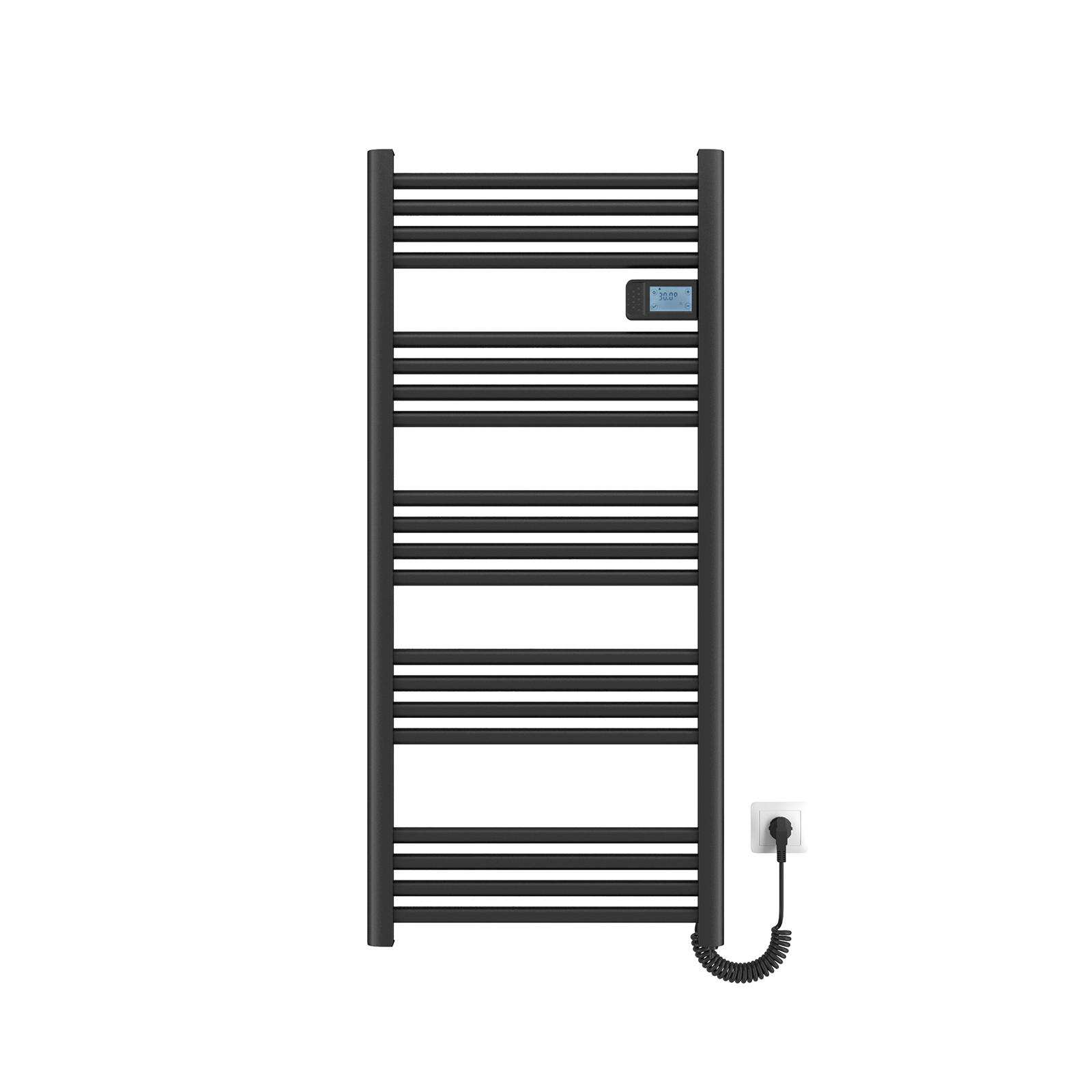 HEIZKÖRPER Elektrischer Handtuchhalter Schwarz 120/54/4,3 cm - Schwarz, Metall (54/120/4.3cm) - EMKE