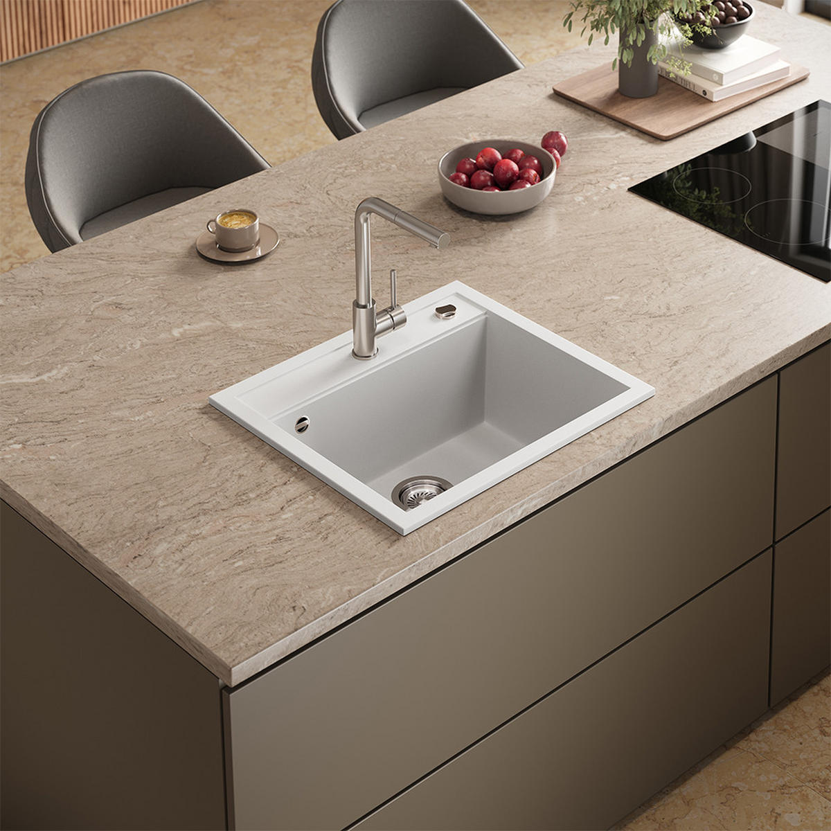 UMYVADLO Paris Bílá 57 x 51 cm - bílá, keramika (57/20/51cm) - Bergstroem