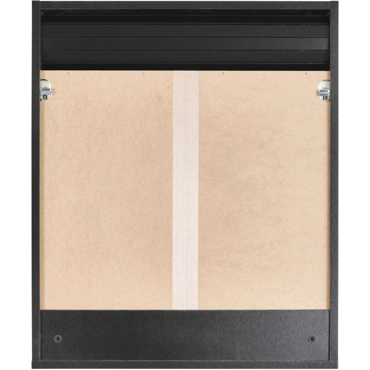 KÜCHENOBERSCHRANK mit Rolladentür 35/60/72cm - Schwarz, Holzwerkstoff (60/72/35cm) - Simmob