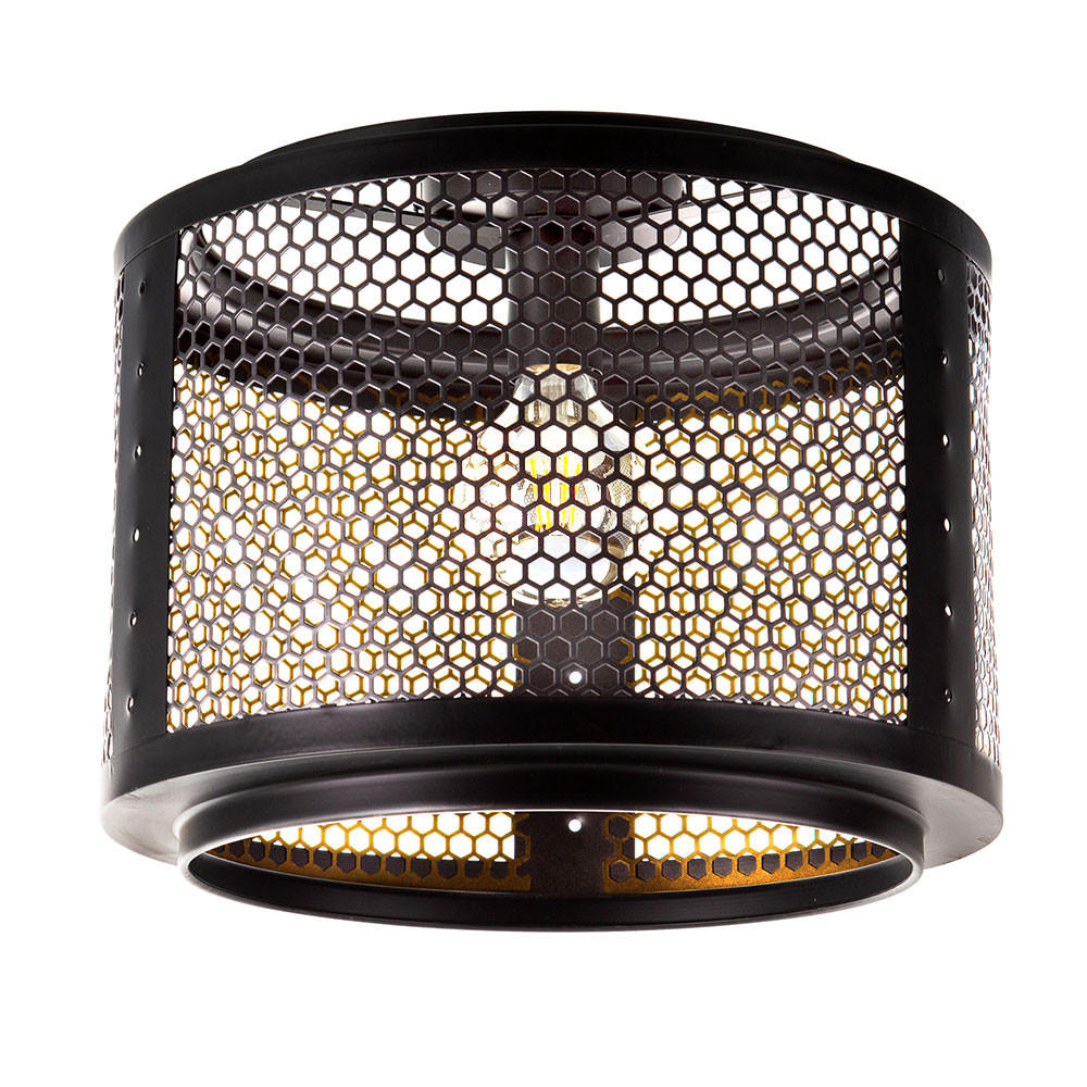 LED DECKENLEUCHTE VITO Metall Schwarz Gold - Schwarz, Metall (40/40/34cm) - Nowa