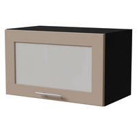 KLAPPHÄNGESCHRANK Brerra W4BS/60 Schwarz / RAL 1019 graubeige Matt 60 / 32,5 / 36cm - Graubraun/Schwarz, Holz/Holzwerkstoff (60/36/32.5cm) - Feldmann-Wohnen