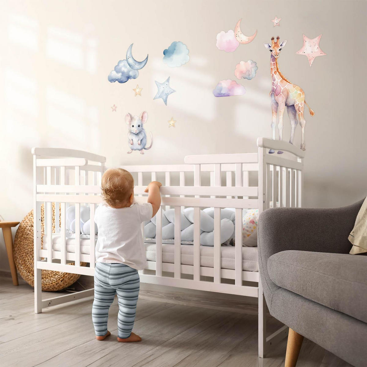 WANDAUFKLEBER 130x123cm - Magische Natur - Multicolor, Kunststoff (130/123/0.1cm) - Wallfluent