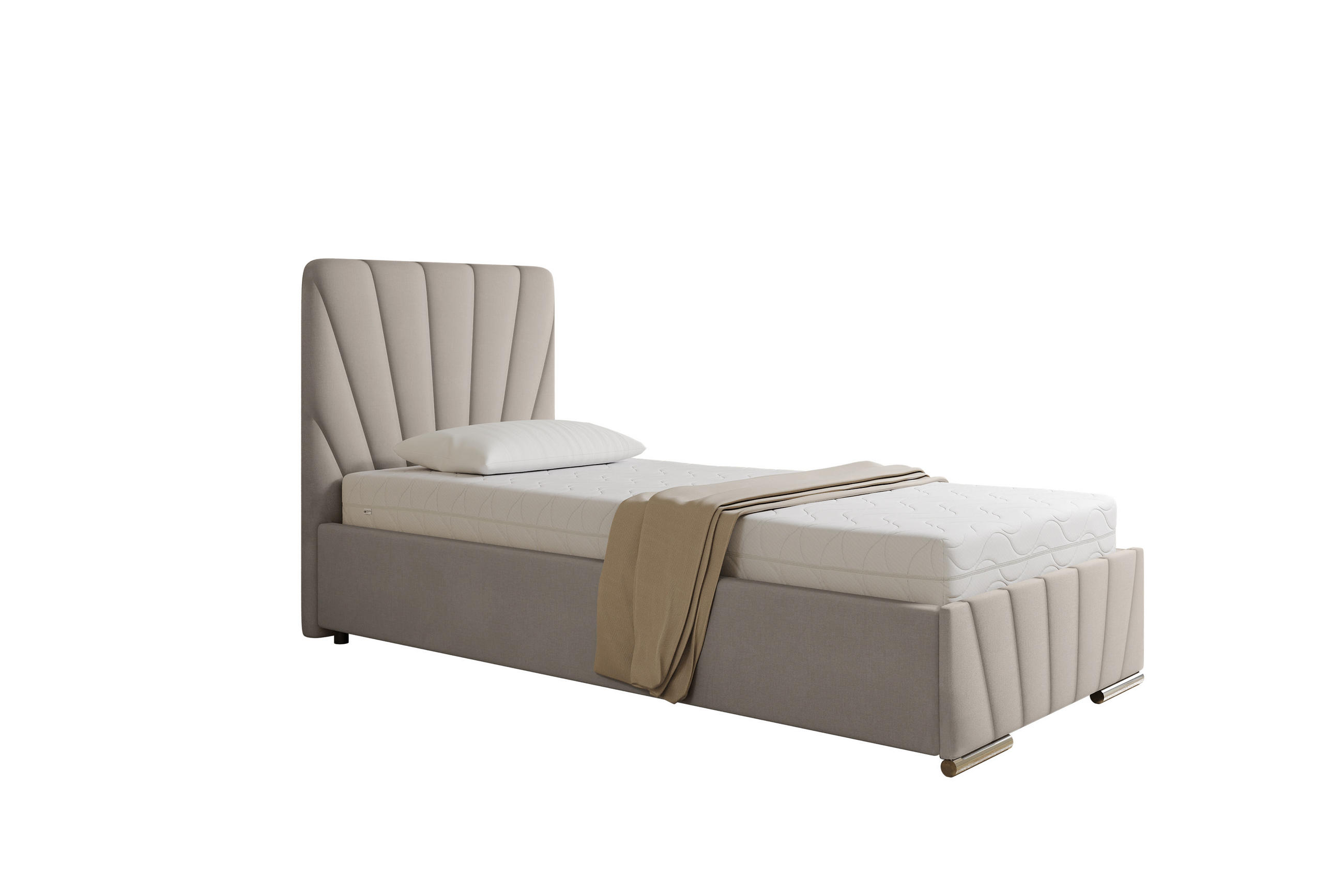 Homesy Polsterbett Beige 90x200 cm