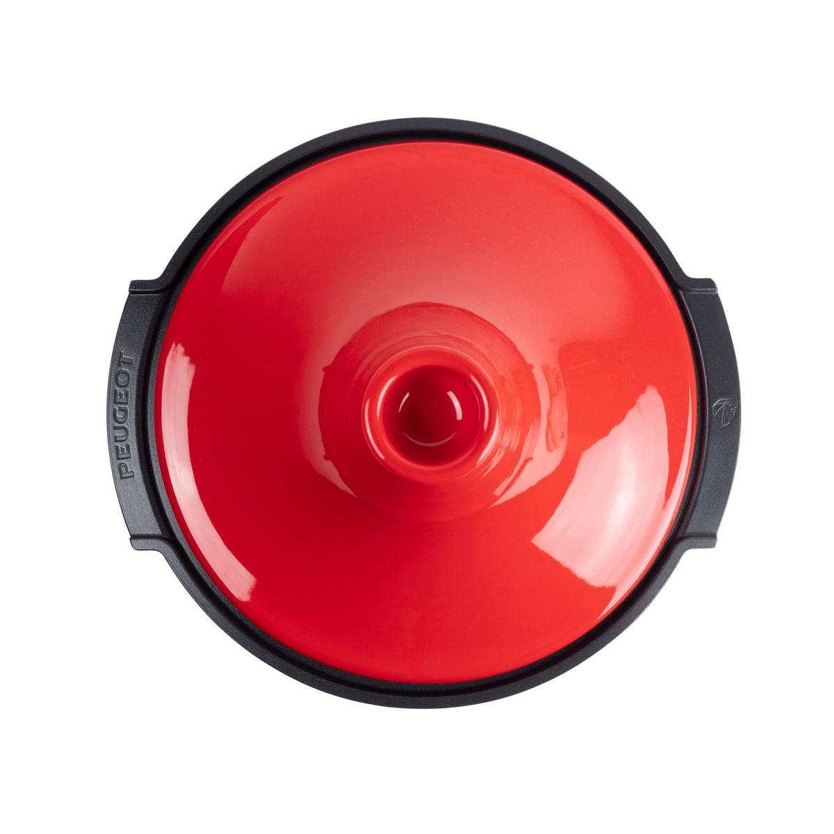 TAGINE Atlas Rot Aluminium Keramikdeckel für alle Herdarten - Rot, Keramik (32.8/30.2/24cm) - PEUGEOT