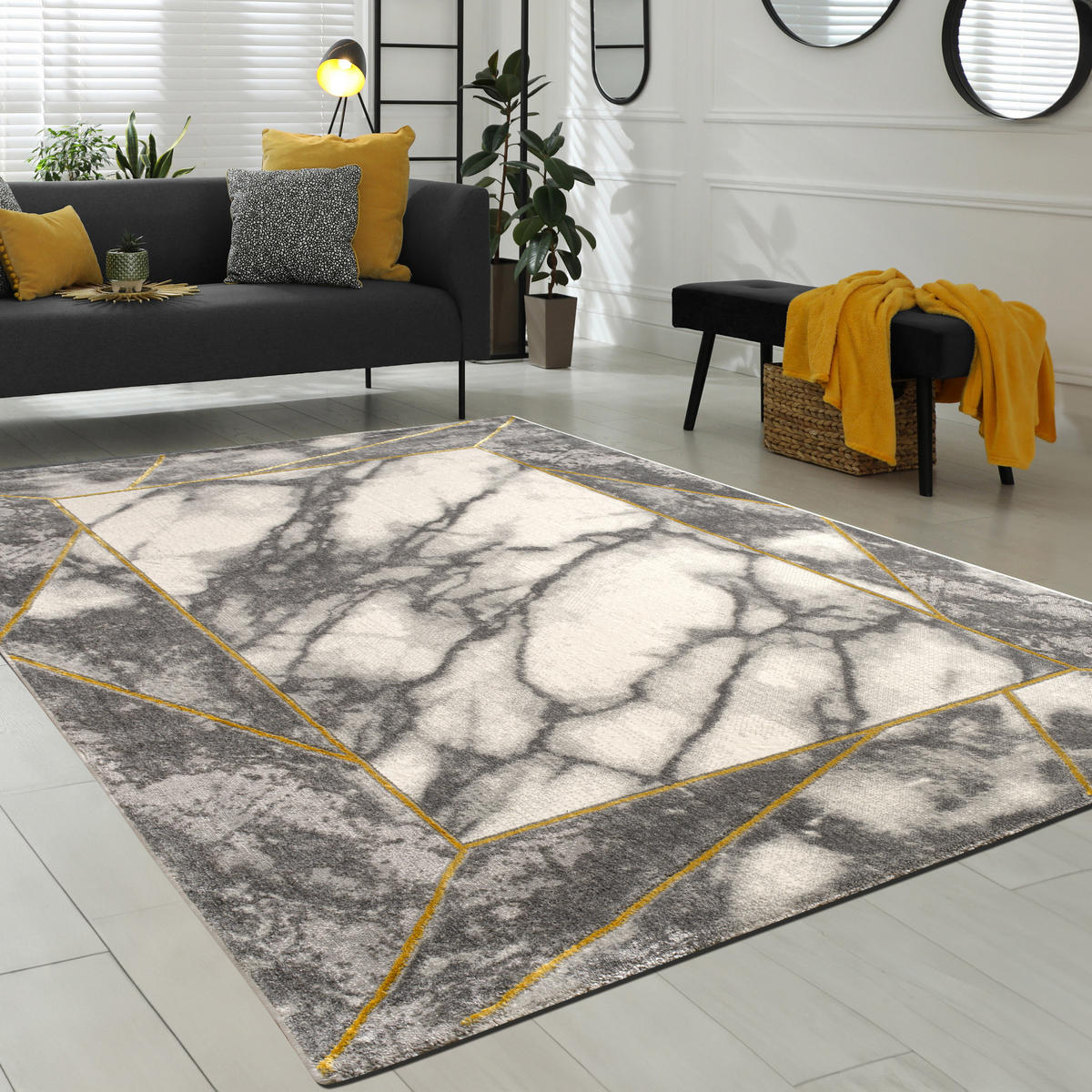 KURZFLORTEPPICH 80/300 cm Kraft 525 - Goldfarben, Textil (80/300cm) - Paco Home