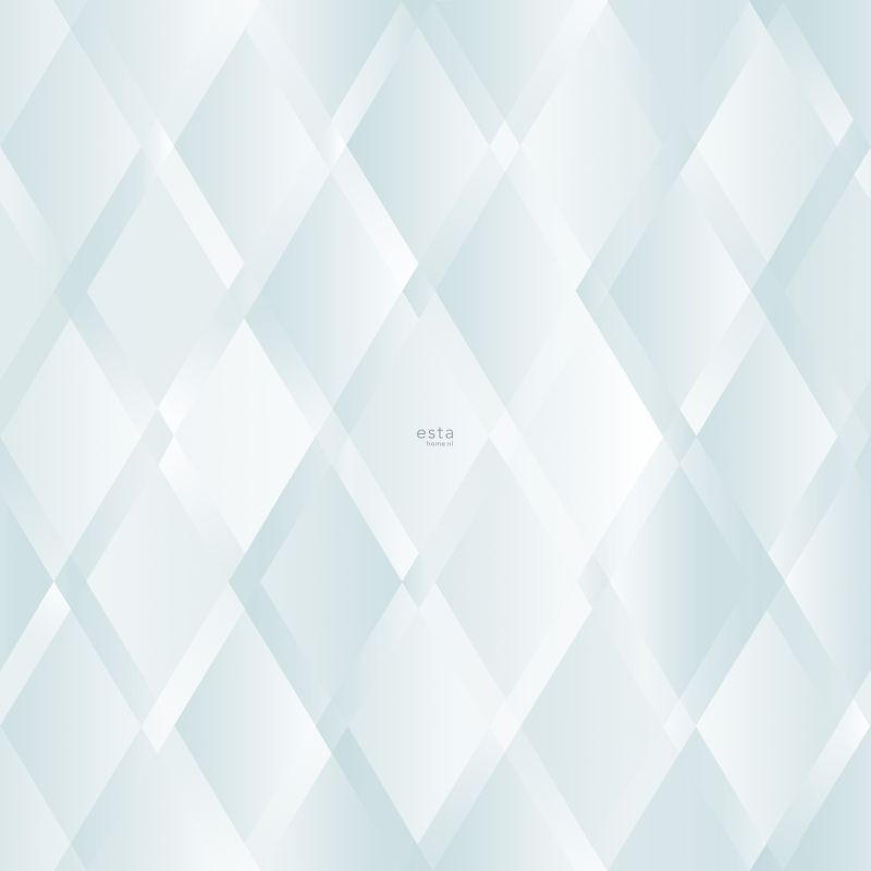 FOTOTAPETE Karomuster 300 x 279 cm - Blau, Papier (300/279cm) - ESTAhome