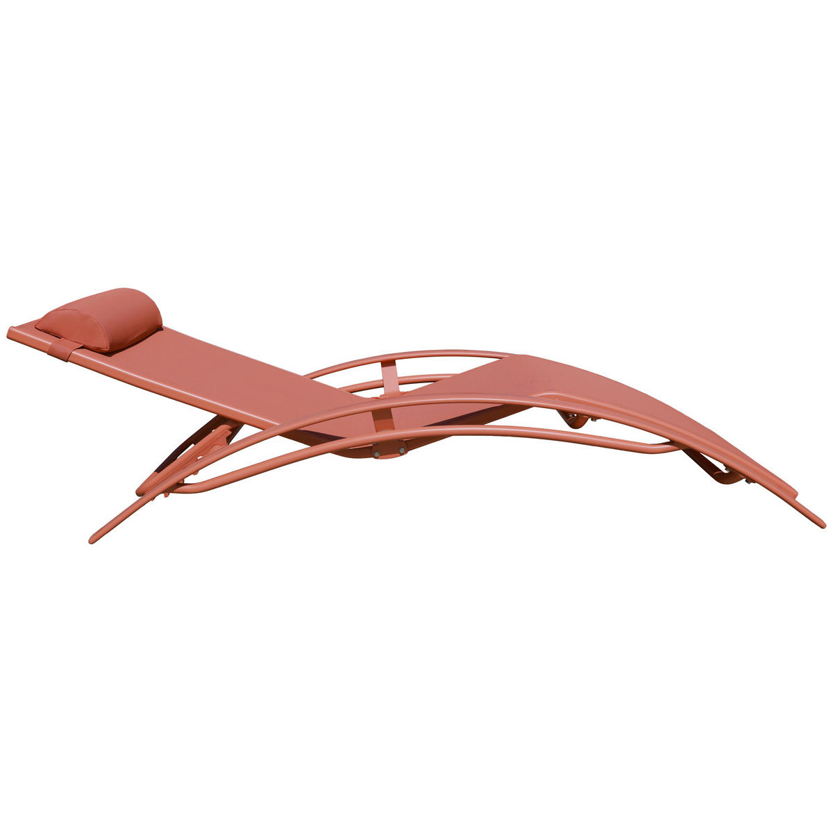 SONNENLIEGEN Galapagos Terracotta und Terracotta 2er-Set - Orange, Metall (63/82/173.5cm) - Happy Garden