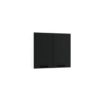 HÄNGESCHRANK W80 - Morvex - Stilvolle Wandlösung - Schwarz, Holz/Metall (80/72/30cm) - ROYAL24_MARKT