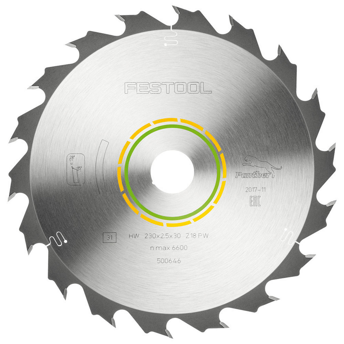 PANTHER-SÄGEBLATT 230 x 2,5 x 30 PW18 - Multicolor, Kunststoff (310/265/15cm) - Festool