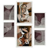 POSTER Set Mit 6 Progeny Art Abstrakt feminin Größe A3 & A4 Weißer Rahmen - Weiß, Papier (29.7/1cm) - Nacnic