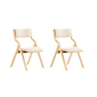 KLAPPSTÜHLEN 2 er set, Weiß 48x80x54cm - Weiß, Holz/Holzwerkstoff (54/80/48cm) - SoBuy