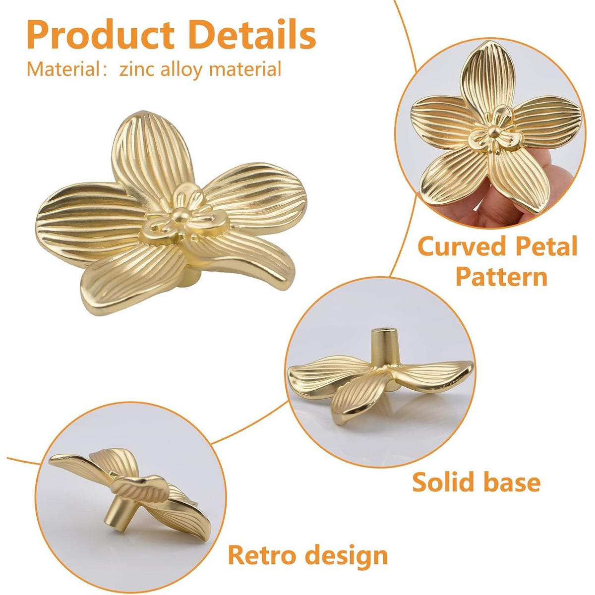 SCHRANKKNOPF Gold 2er-Set - Goldfarben, Metall (1.8/1.8/6.1cm)