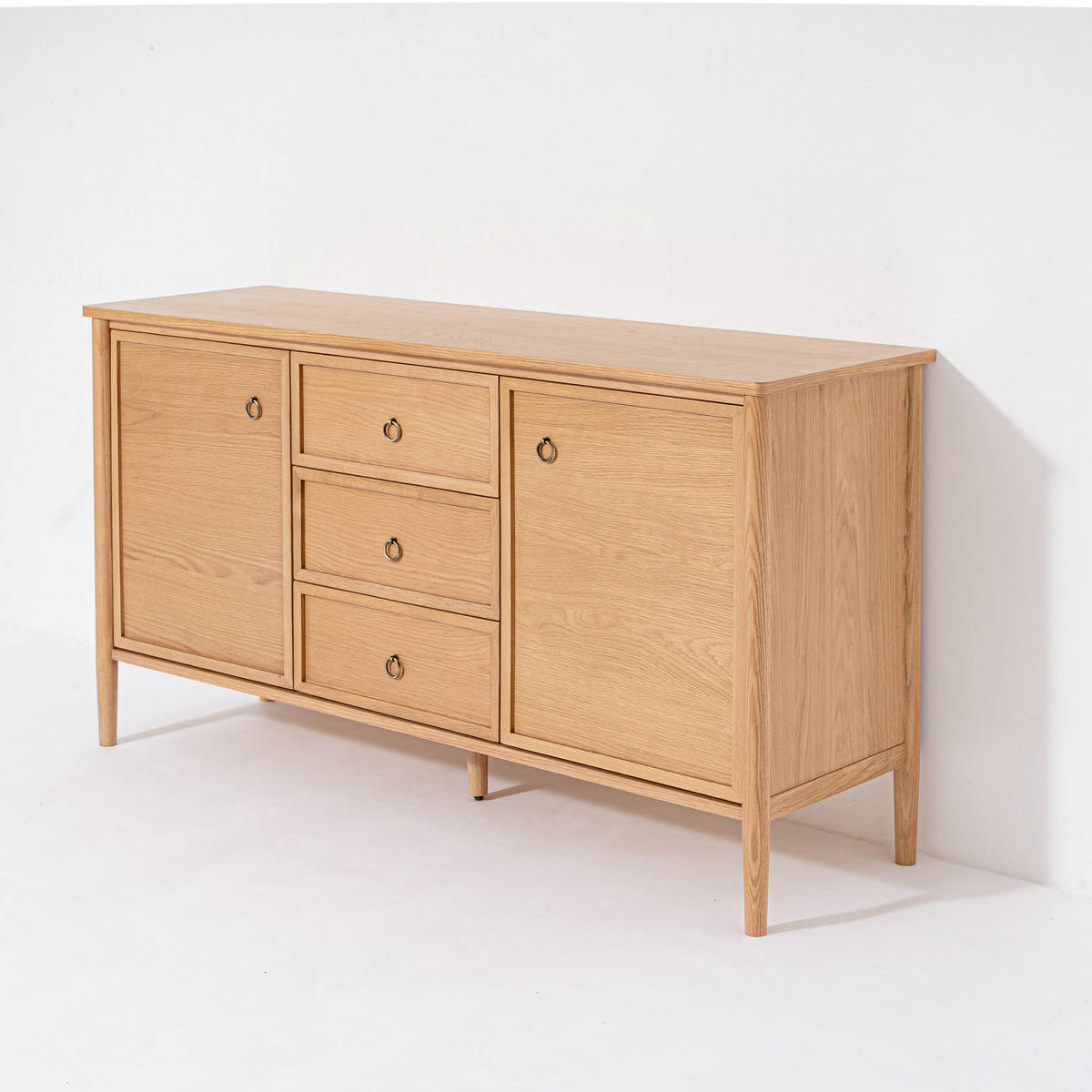 SIDEBOARD Rose, Eiche - Beige, Holz (150/80/45cm) - WOODEK