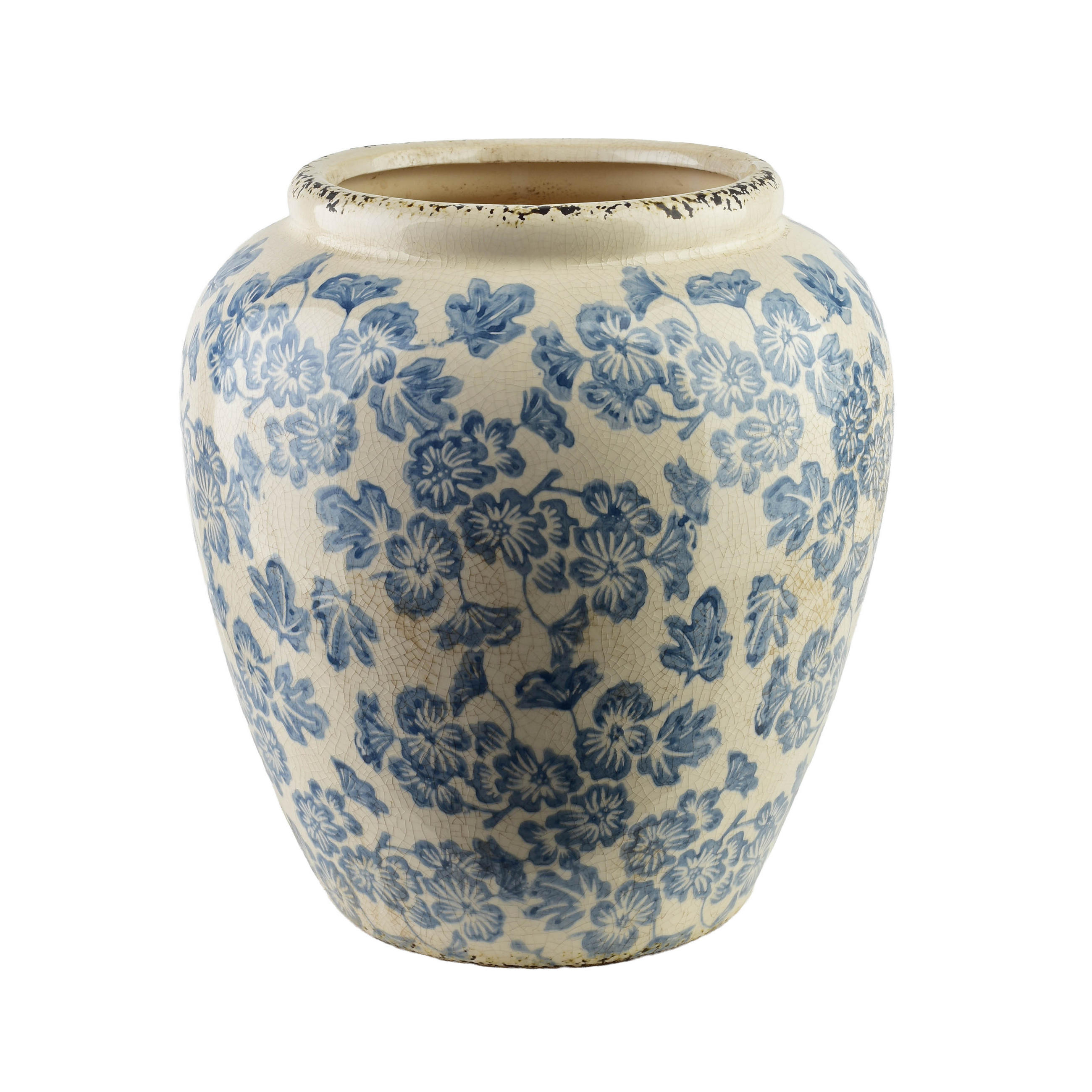 VASE CROCKET 23,5/23,5/23cm - Blau, Keramik (24cm) - Mondex