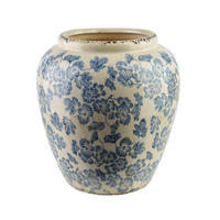 VASE CROCKET 23,5/23,5/23cm - Blau, Keramik (24cm) - Mondex