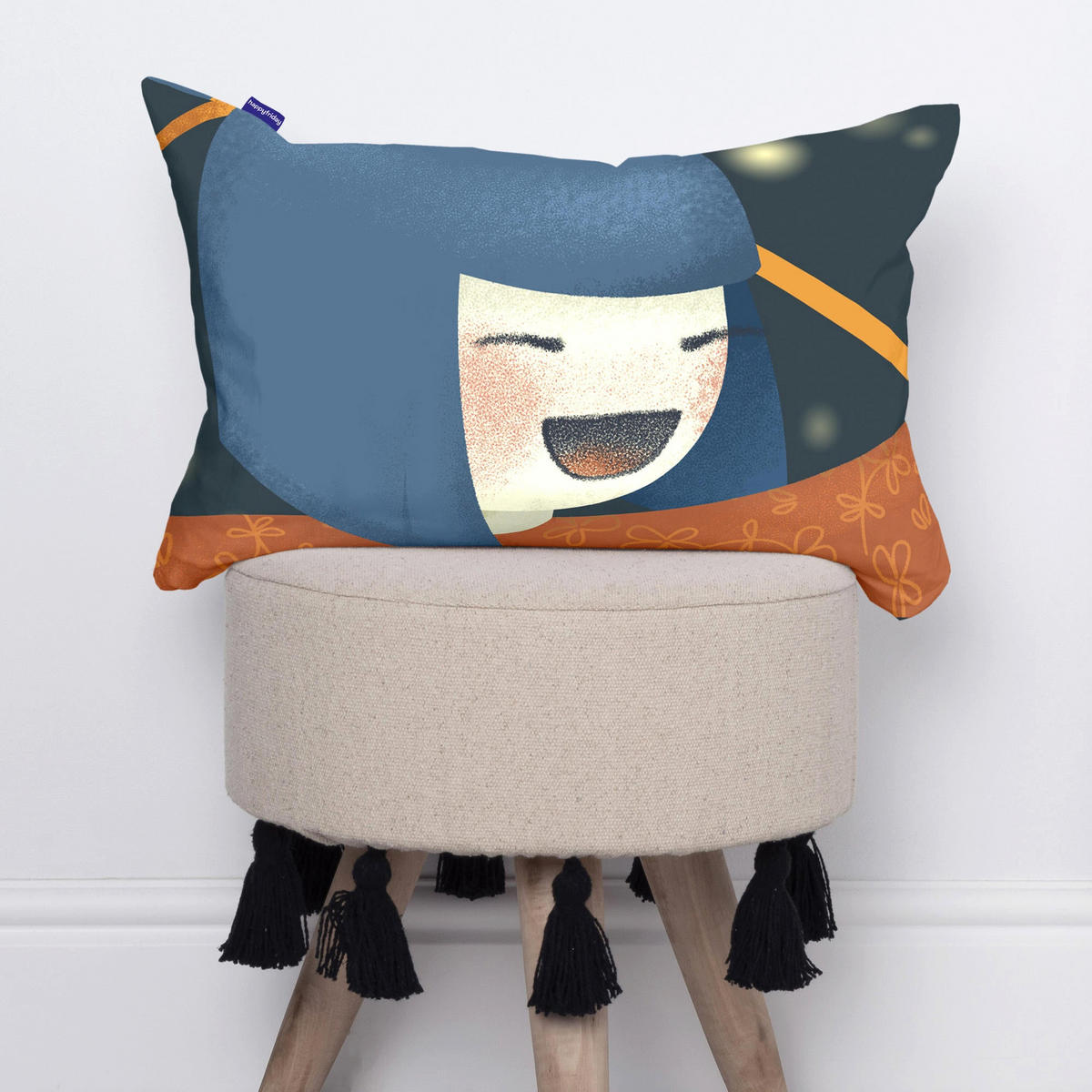 KISSENBEZUG the warrior 50x30 cm mehrfarbig - Multicolor, Textil (50/30cm) - Happy Friday