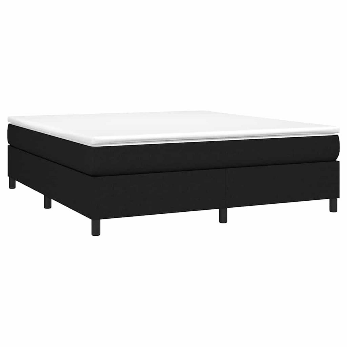 BOXSPRINGBETT 180/200 Cm Schwarz Gewebe - Schwarz, Textil (180/203cm) - vidaXL