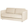 SCHLAFSOFA mit Matratze - Creme/Schwarz, Kunststoff/Textil (194/86/104cm) - home24