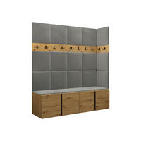 GARDEROBEN-SET Orion II - Eiche Artisan/Grau, Holzwerkstoff/Kunststoff (168/186/46cm) - MIRJAN24